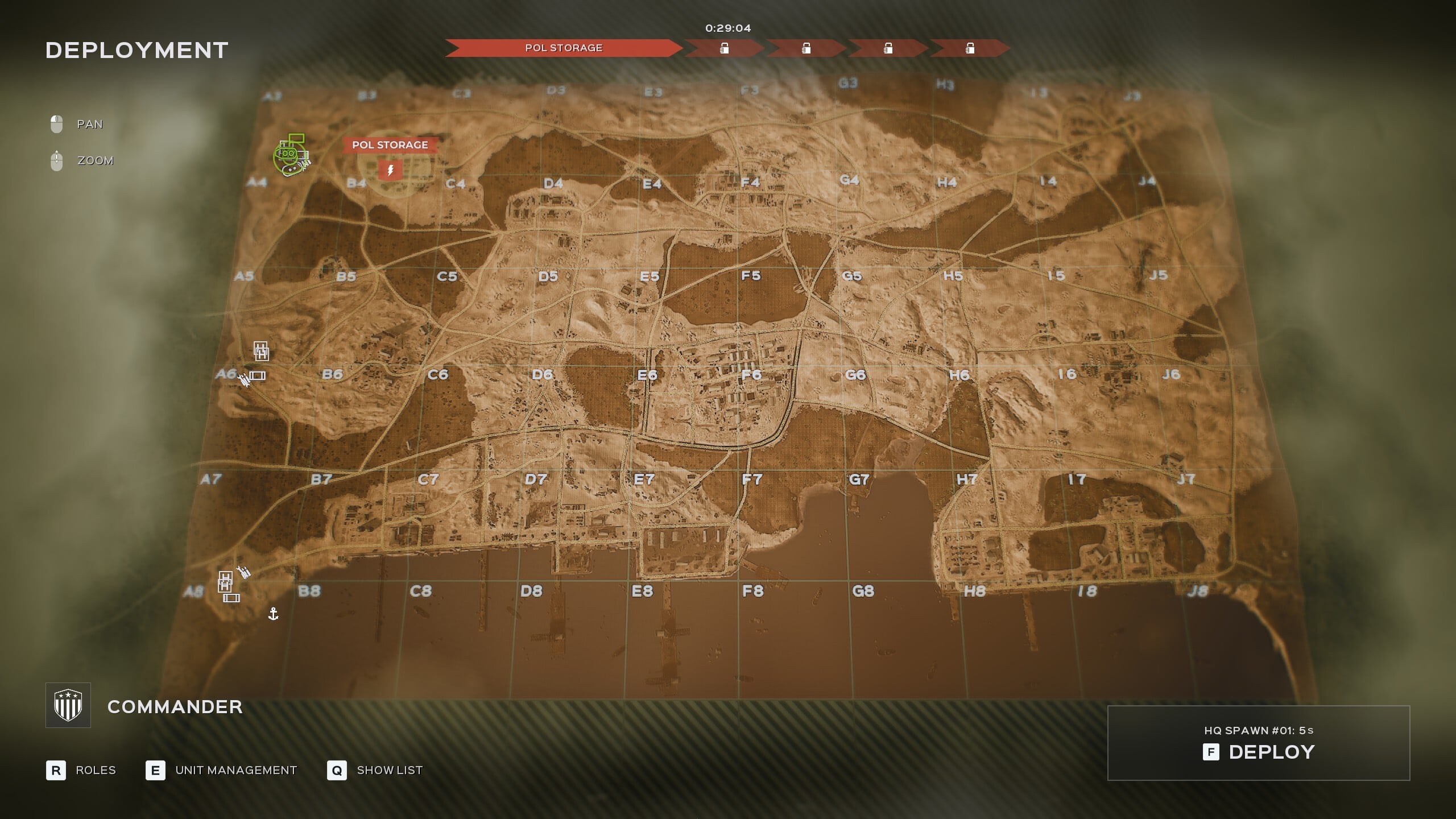Offensive attacker tactical map on Cam Ranh Port