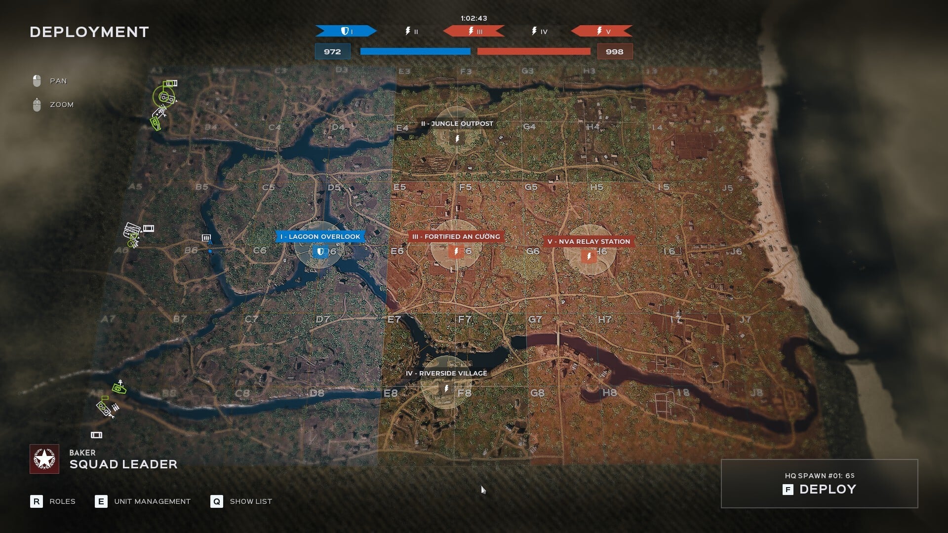 Conquest tactical map on Van Tuong